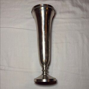 Pottery Barn Antique Silver Bud Vase Home Decor 10in Tall Set of 1